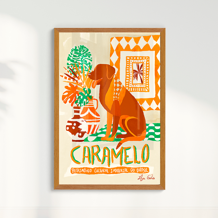 Quadro Cachorro caramelo por Elizeu Galvão