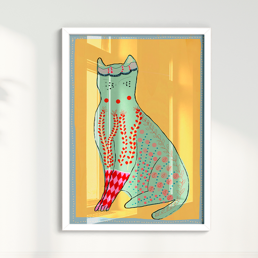 Composição de 3 Quadros - Cat