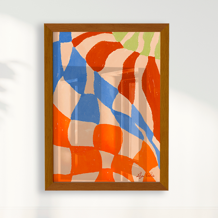 Quadro Encontro das formas II por Elizeu Galvão