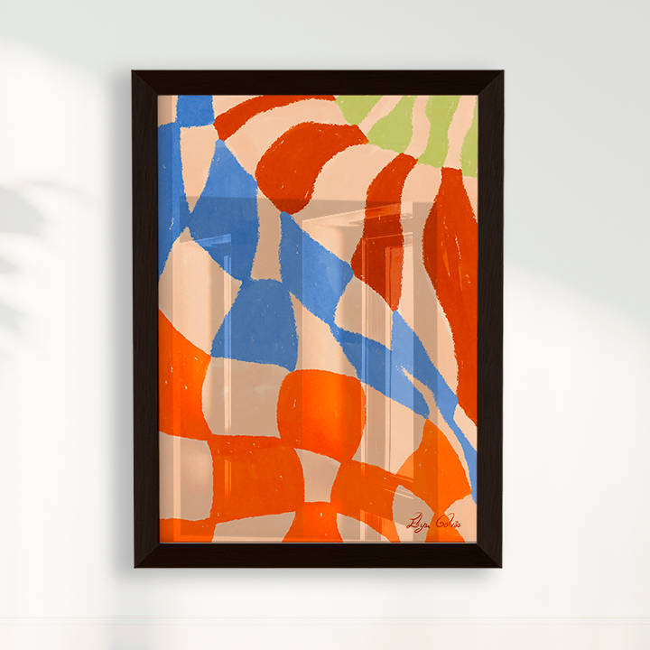 Quadro Encontro das formas II por Elizeu Galvão