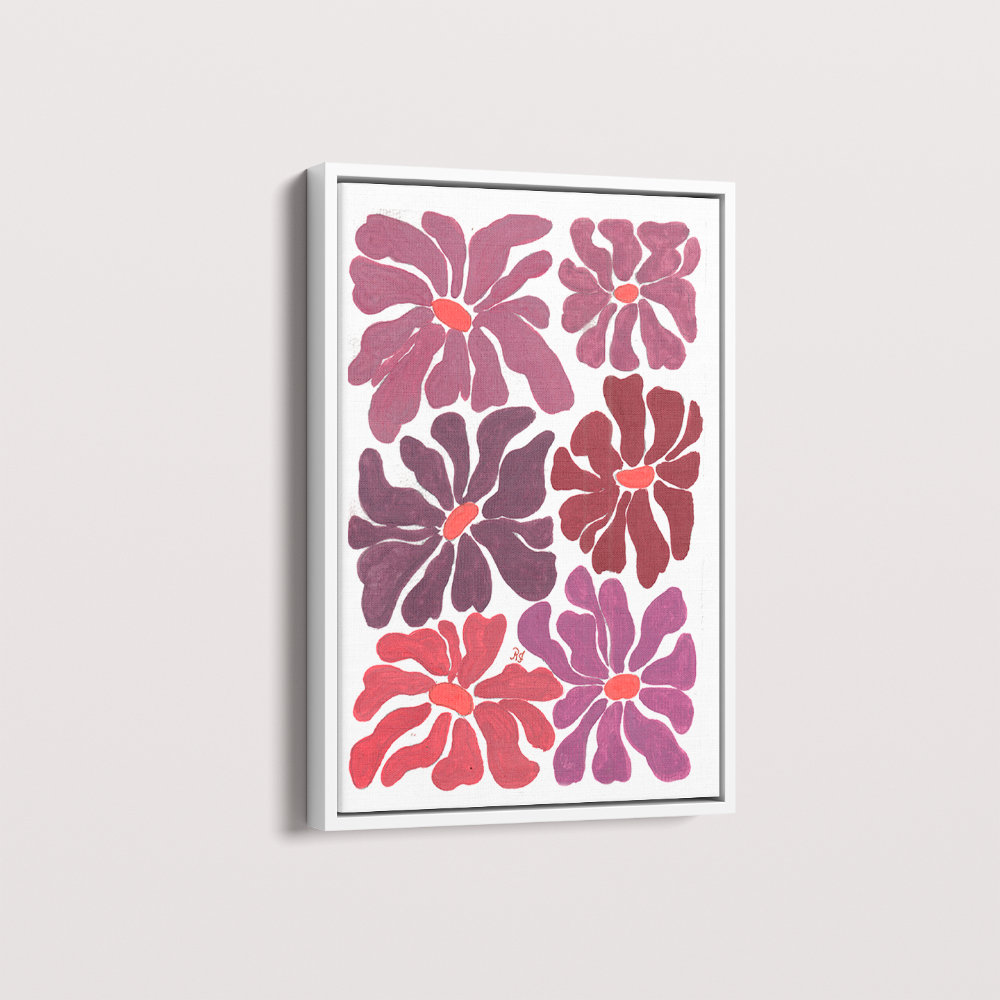 Quadro abstrato Floral IV por Aquarelando