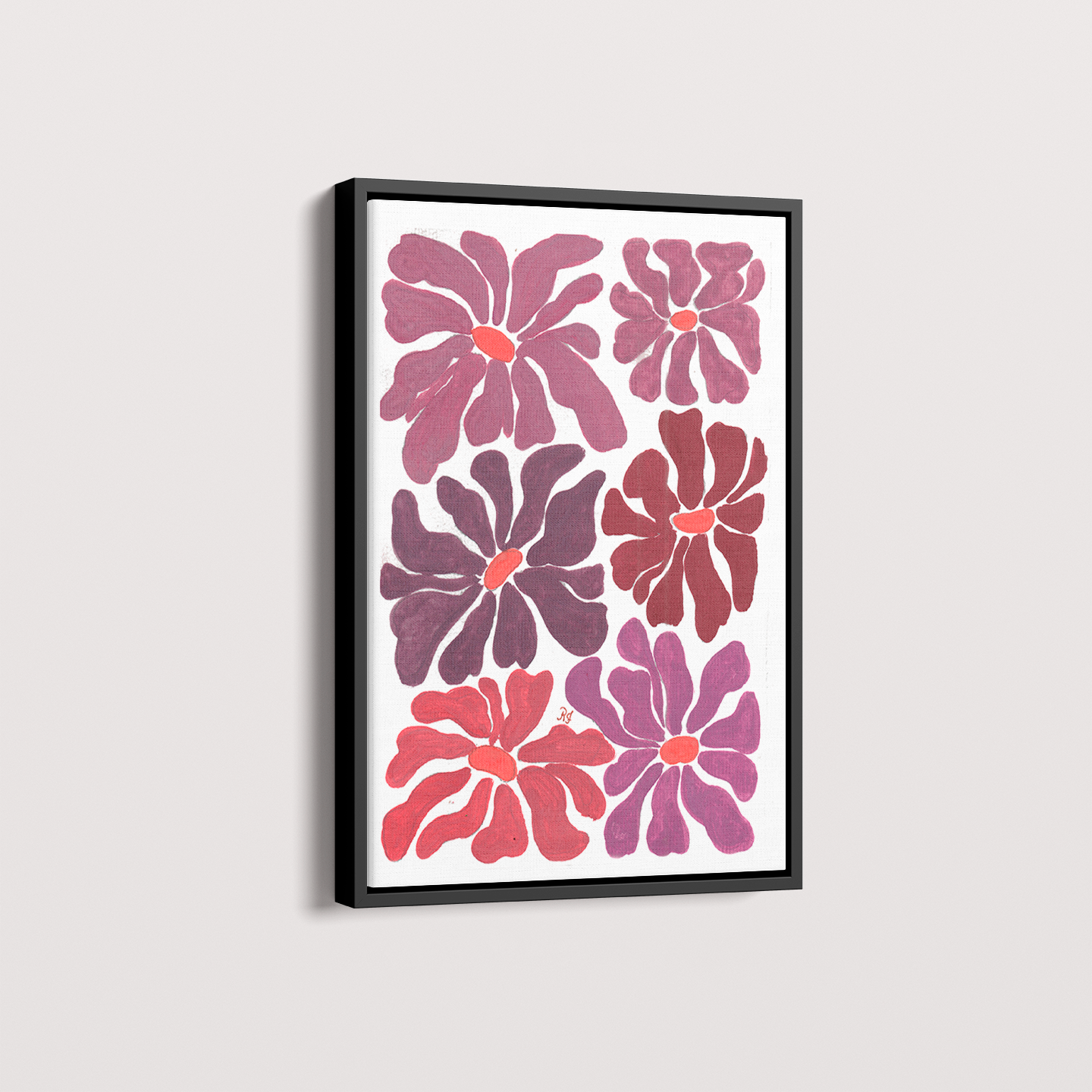 Quadro abstrato Floral IV por Aquarelando