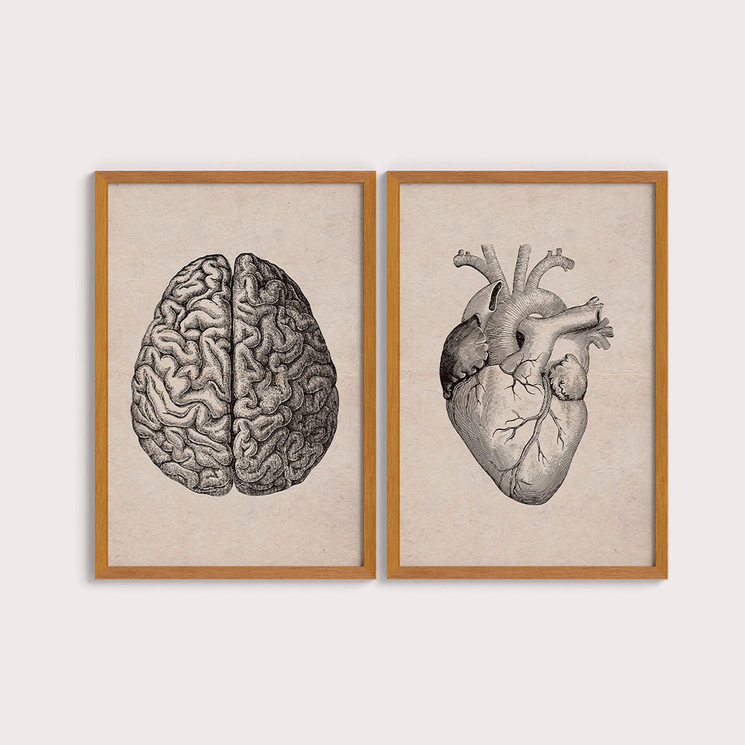Composição Brain and Heart Vintage - LARTESTUDIO