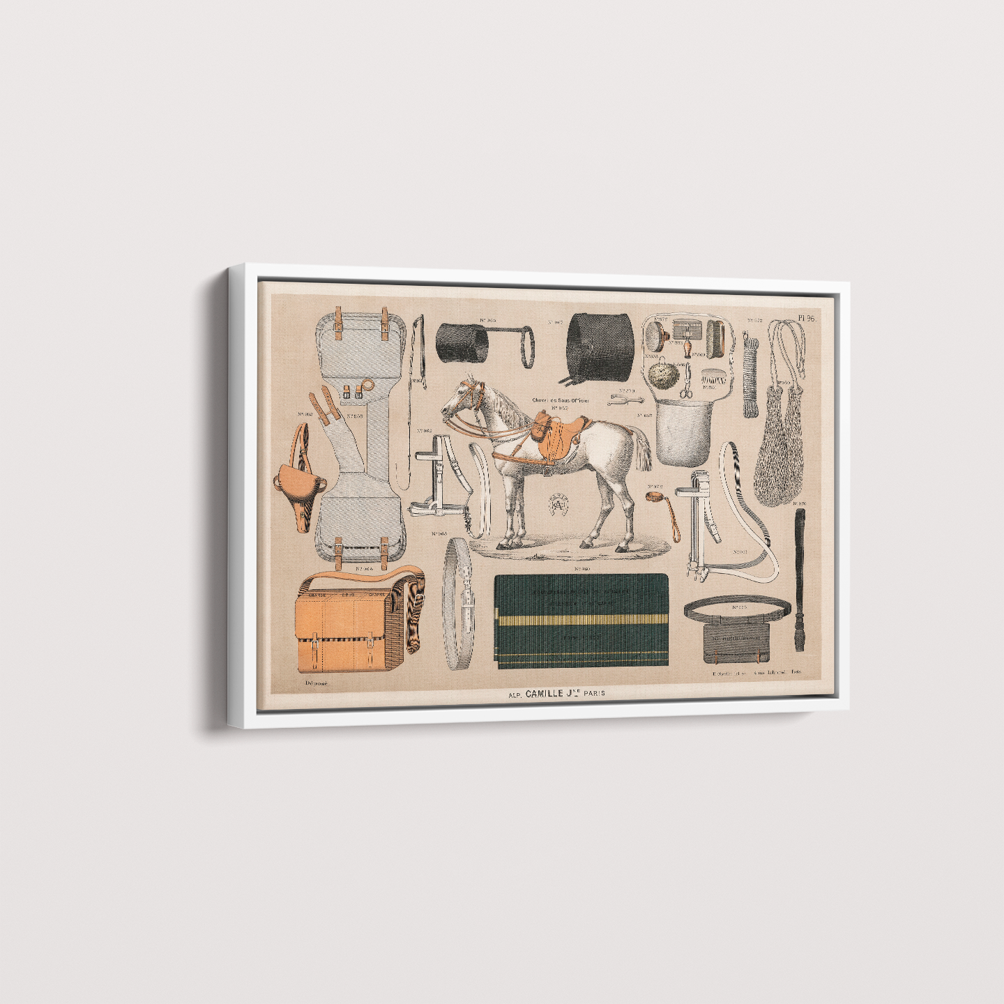 Quadro Antigos Equipamentos de equitação