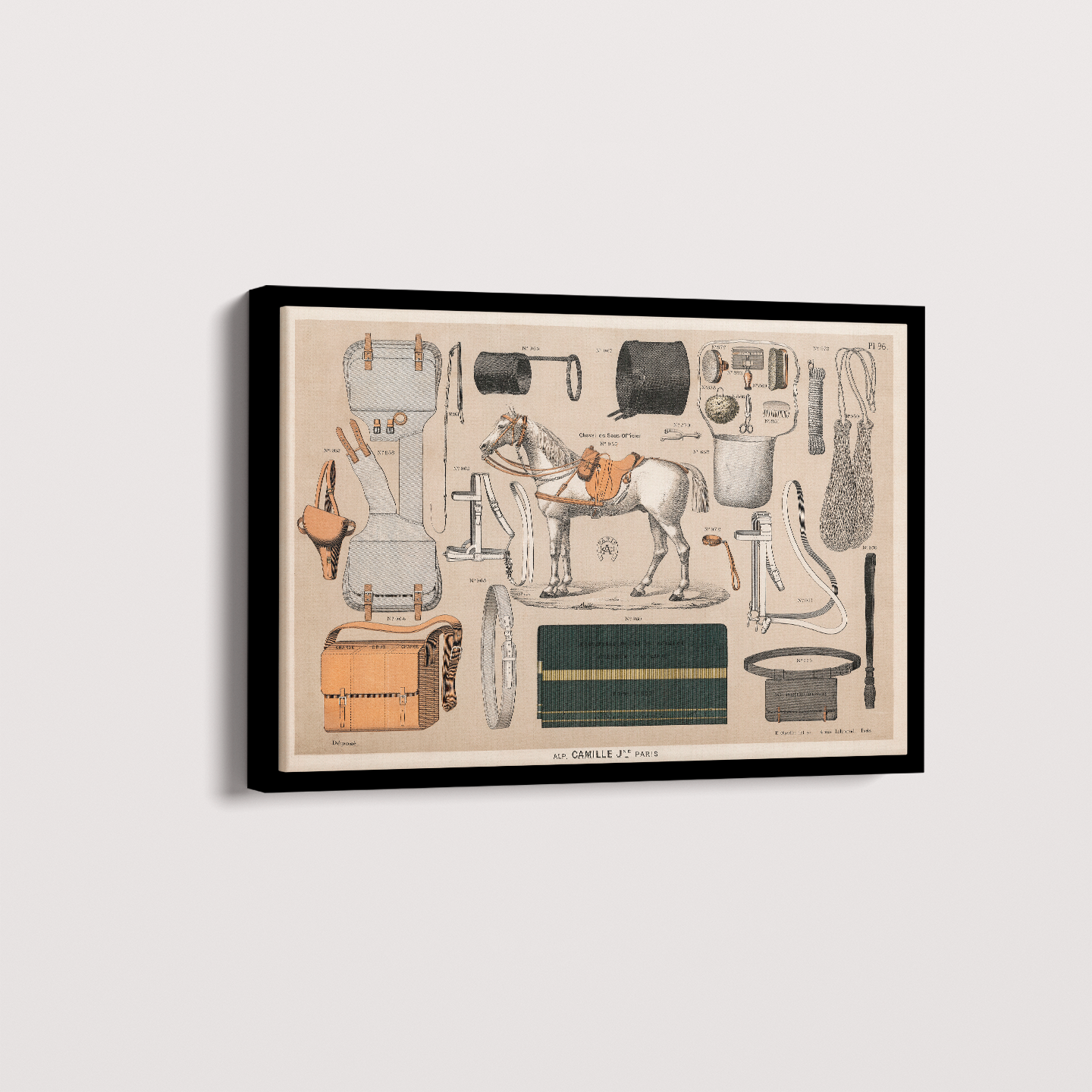 Quadro Antigos Equipamentos de equitação