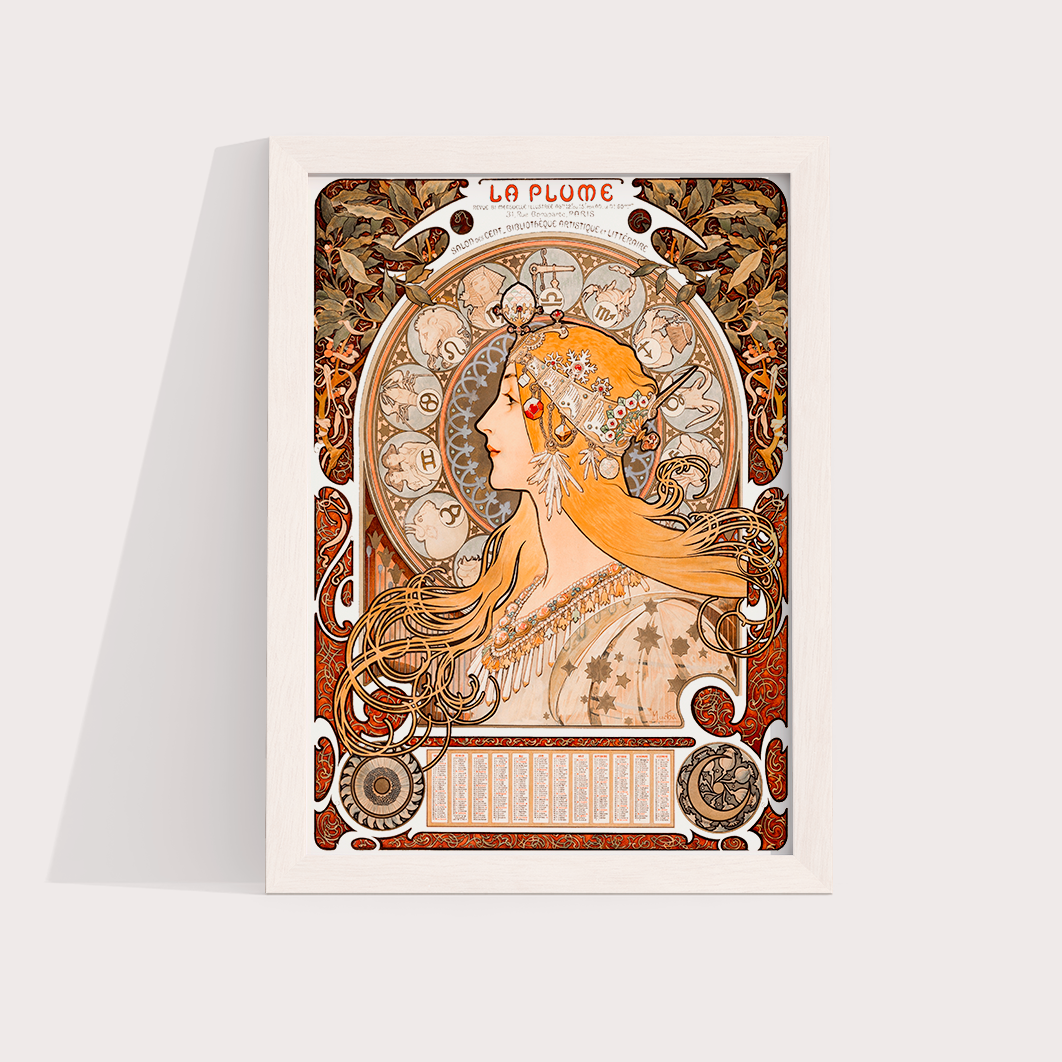 La plume por Alphonse Mucha