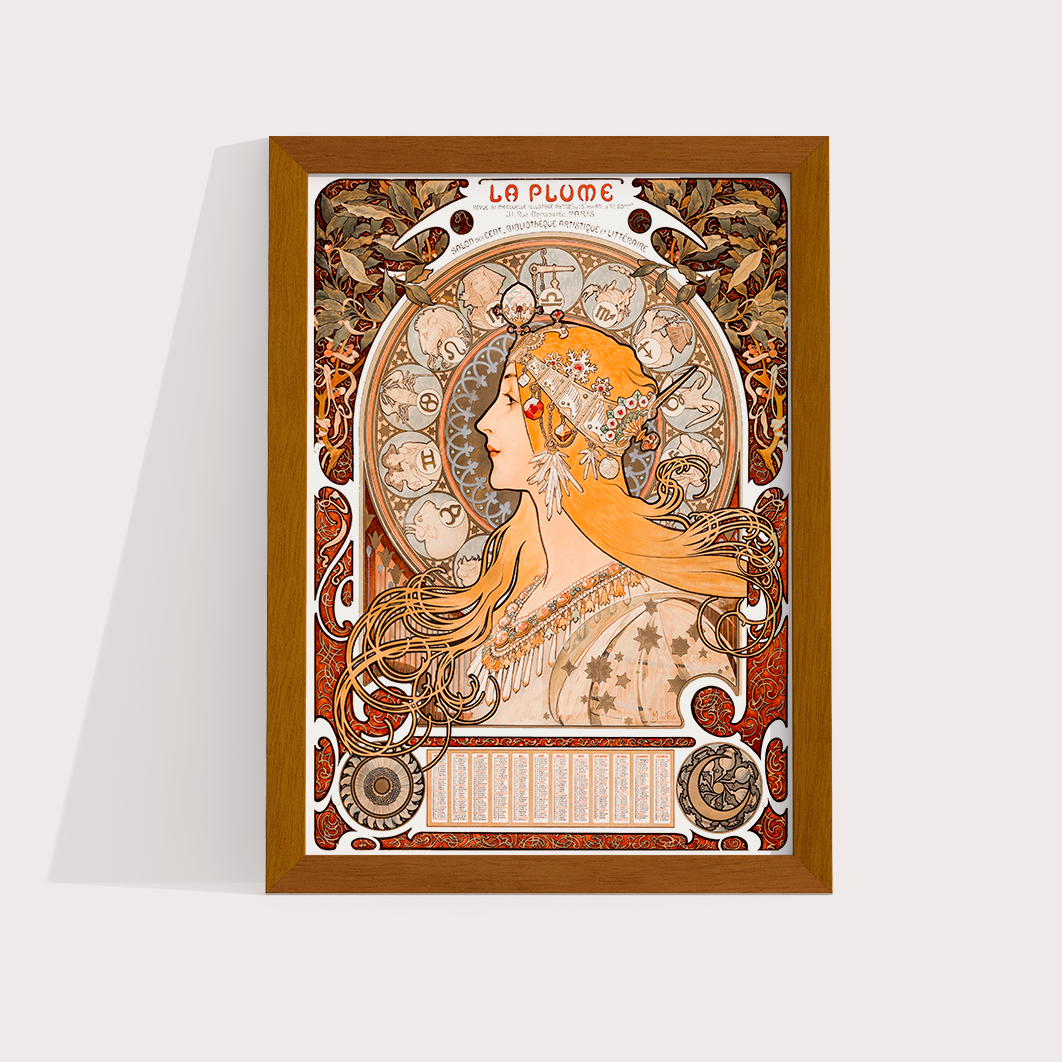 La plume por Alphonse Mucha