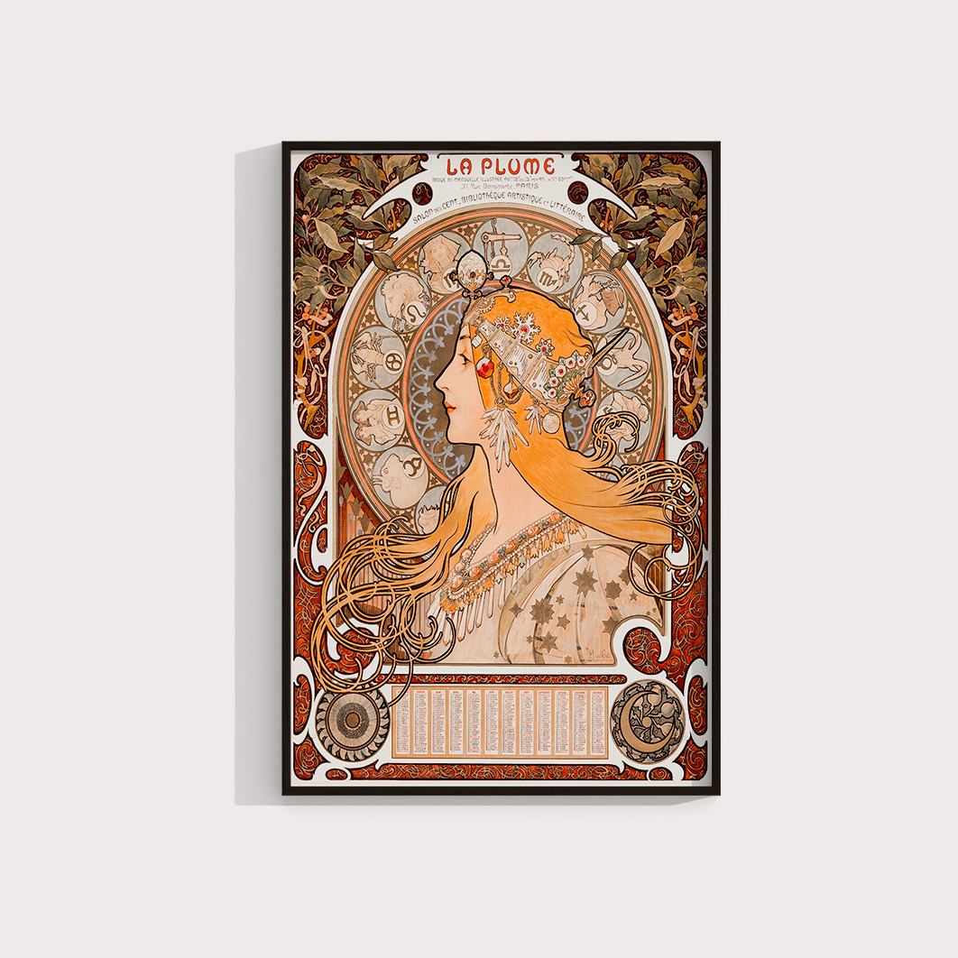 La plume por Alphonse Mucha