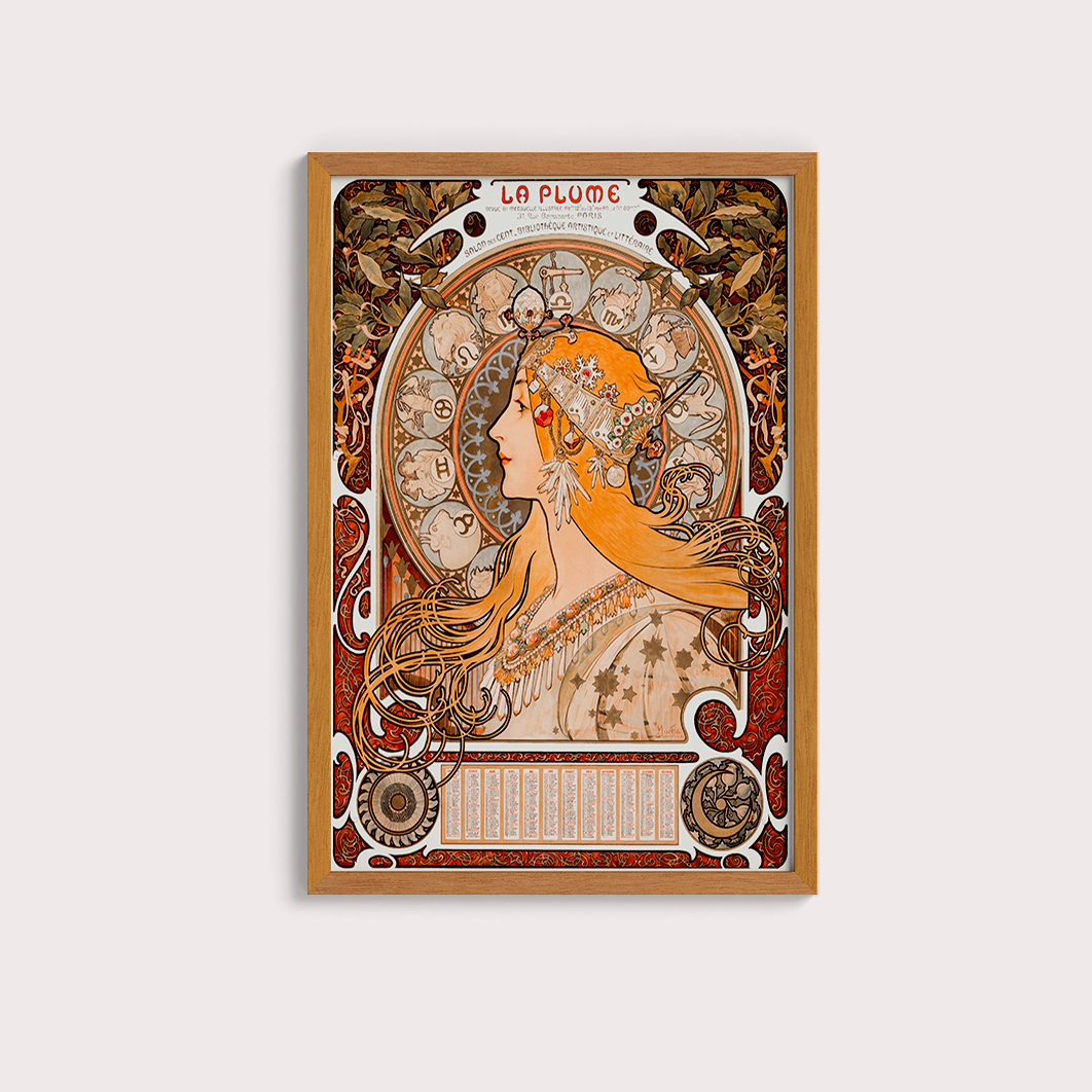 La plume por Alphonse Mucha