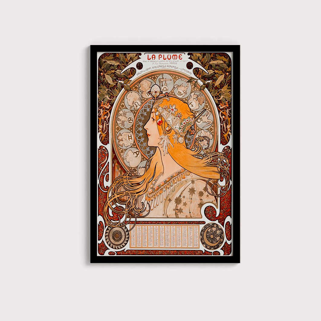 La plume por Alphonse Mucha