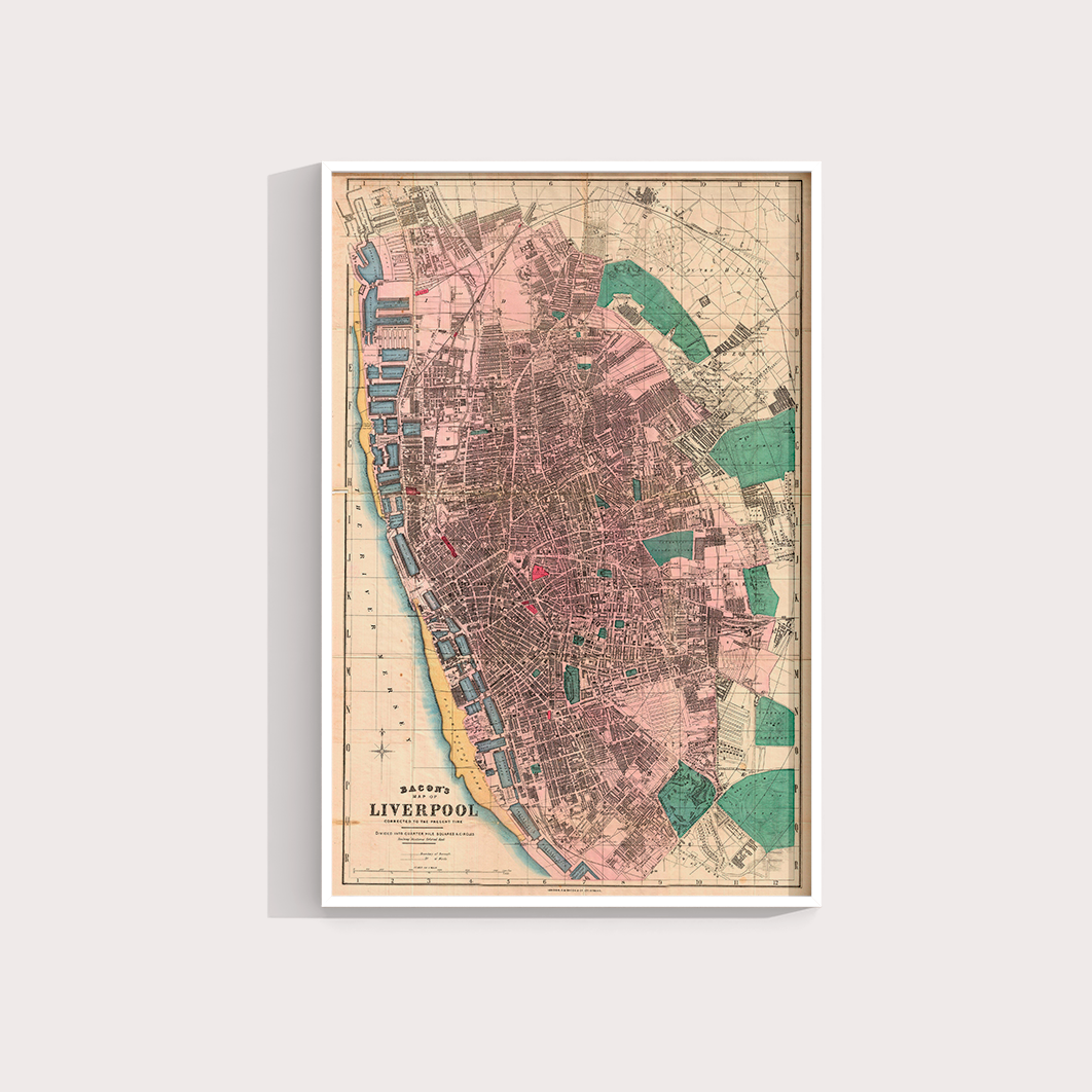 Old map of Liverpool