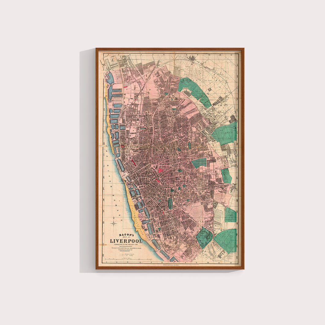 Old map of Liverpool
