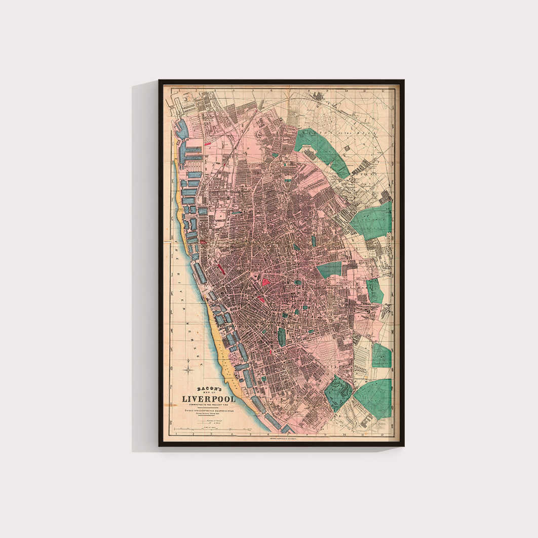Old map of Liverpool