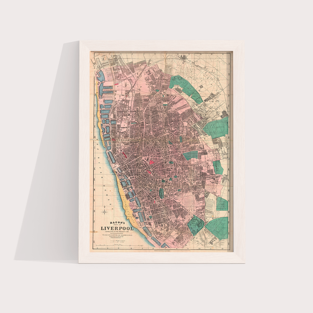Old map of Liverpool