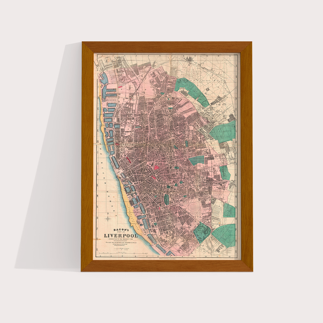 Old map of Liverpool