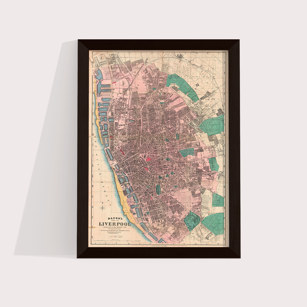 Old map of Liverpool