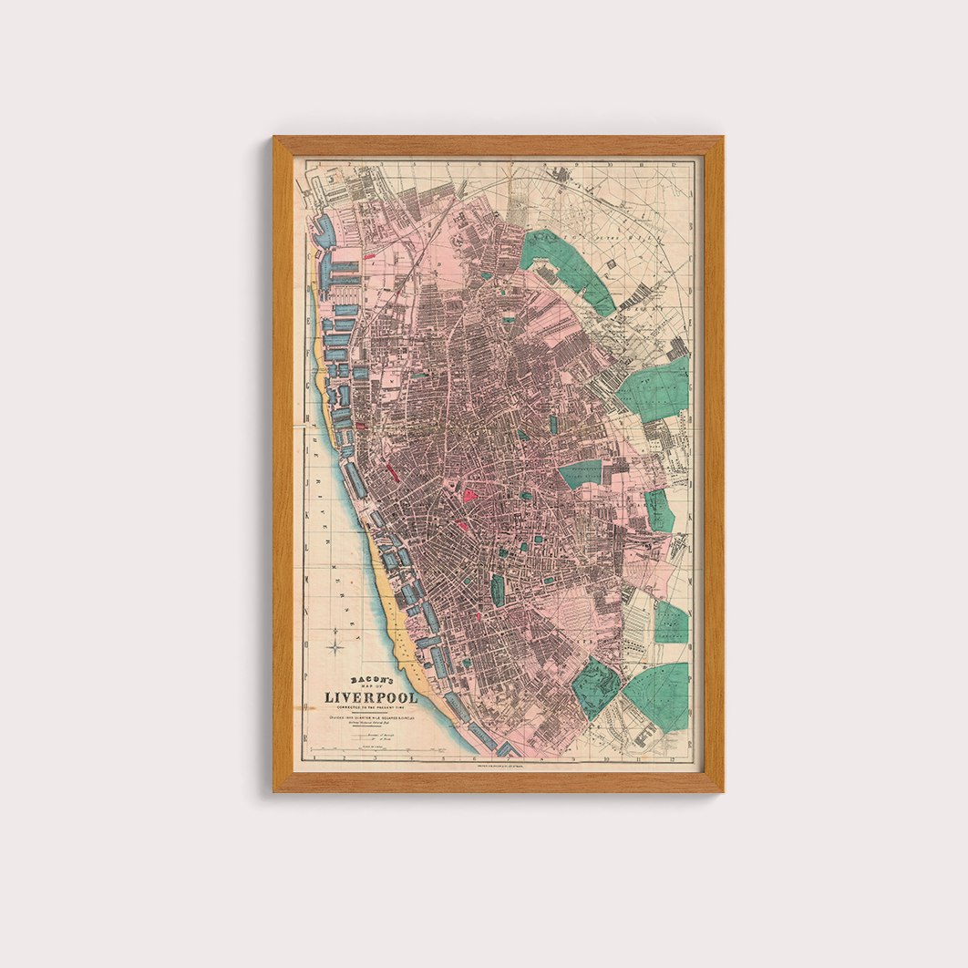Old map of Liverpool