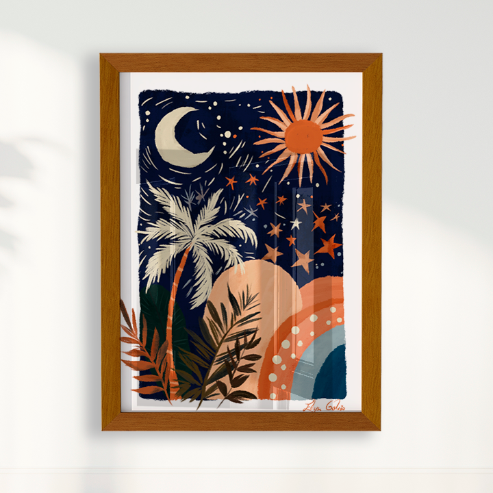 Quadro Paisagem Noite e Dia por Elizeu Galvão