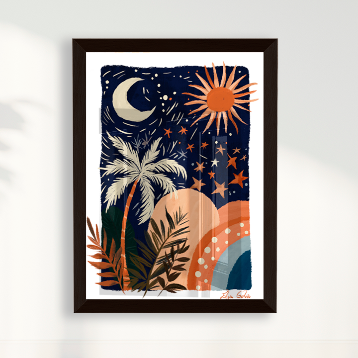 Quadro Paisagem Noite e Dia por Elizeu Galvão