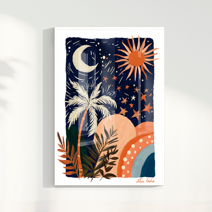 Quadro Paisagem Noite e Dia por Elizeu Galvão