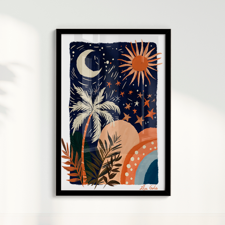 Quadro Paisagem Noite e Dia por Elizeu Galvão