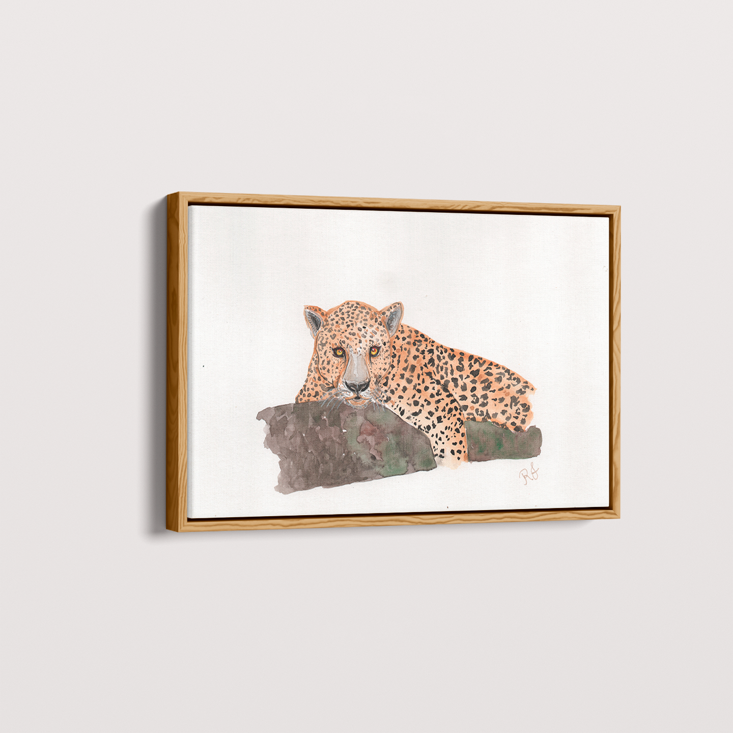 Quadro Onça 2 por Rayana Karoline