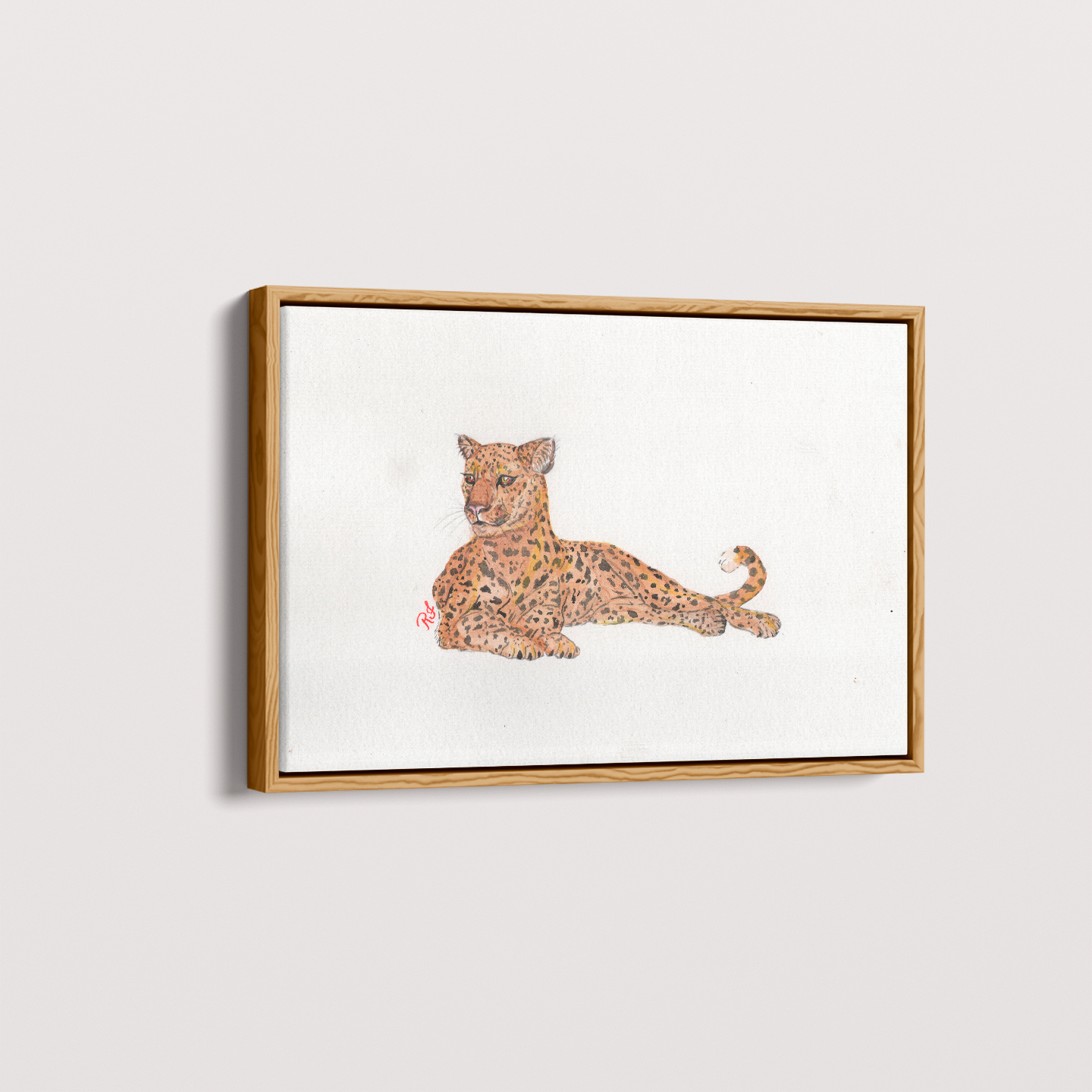 Quadro Onça 4 por Rayana Karoline