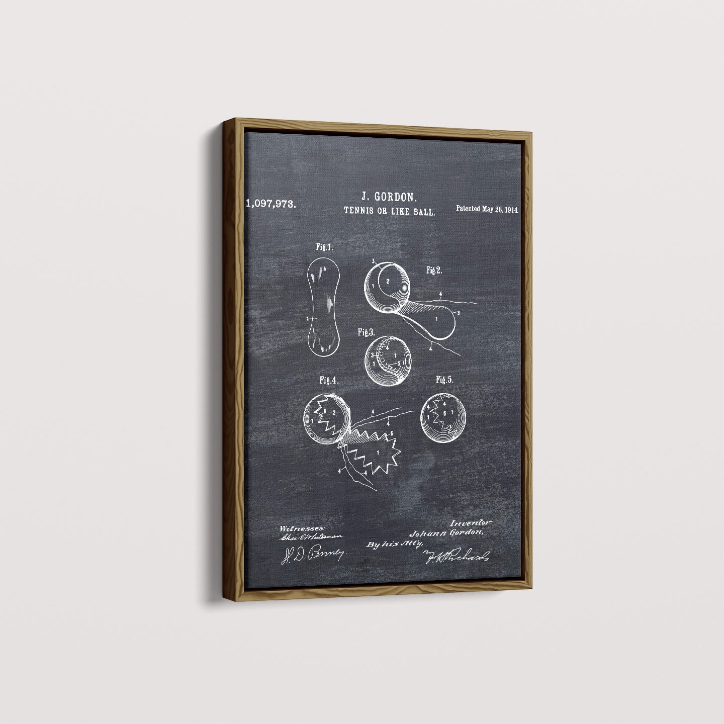 Quadro Patente Bola de Tênis