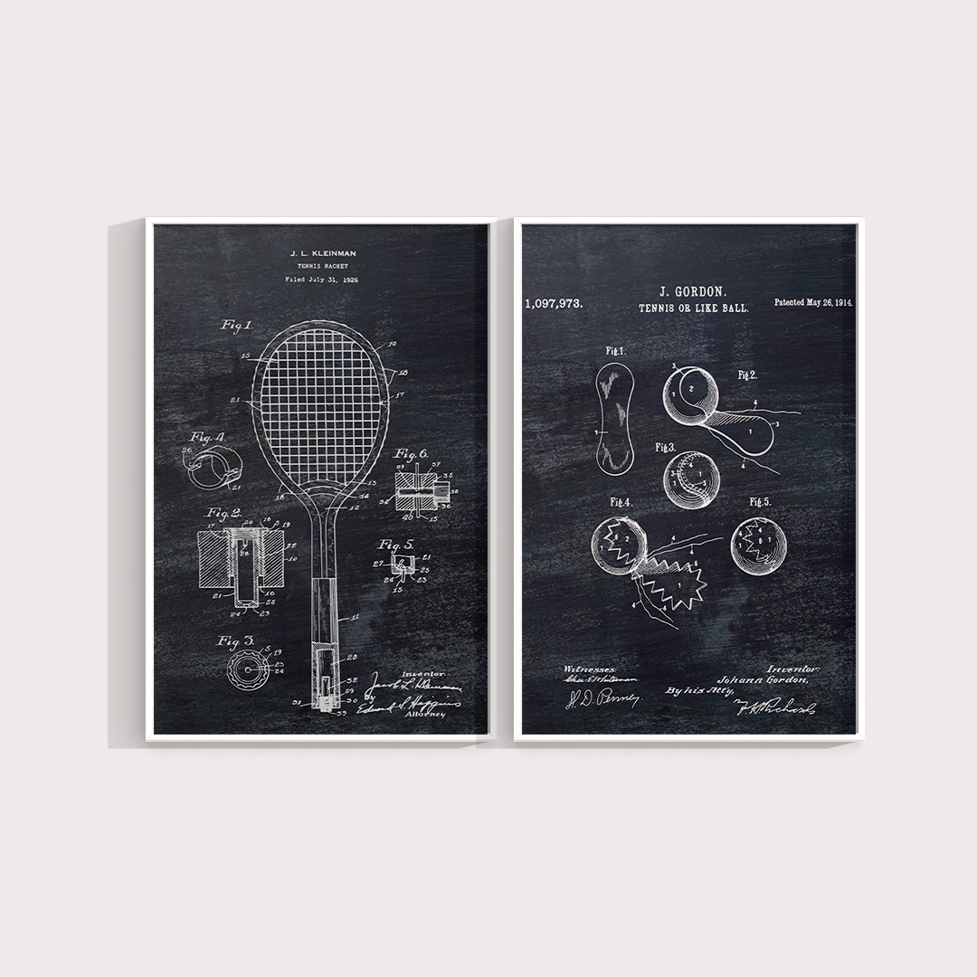 Composição Patente Bola e Raquete de Tênis