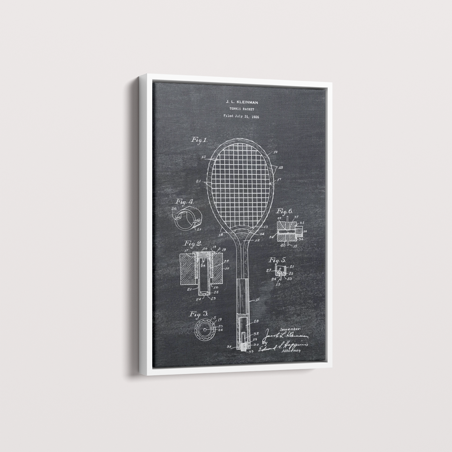 Quadro Patente Raquete de Tênis