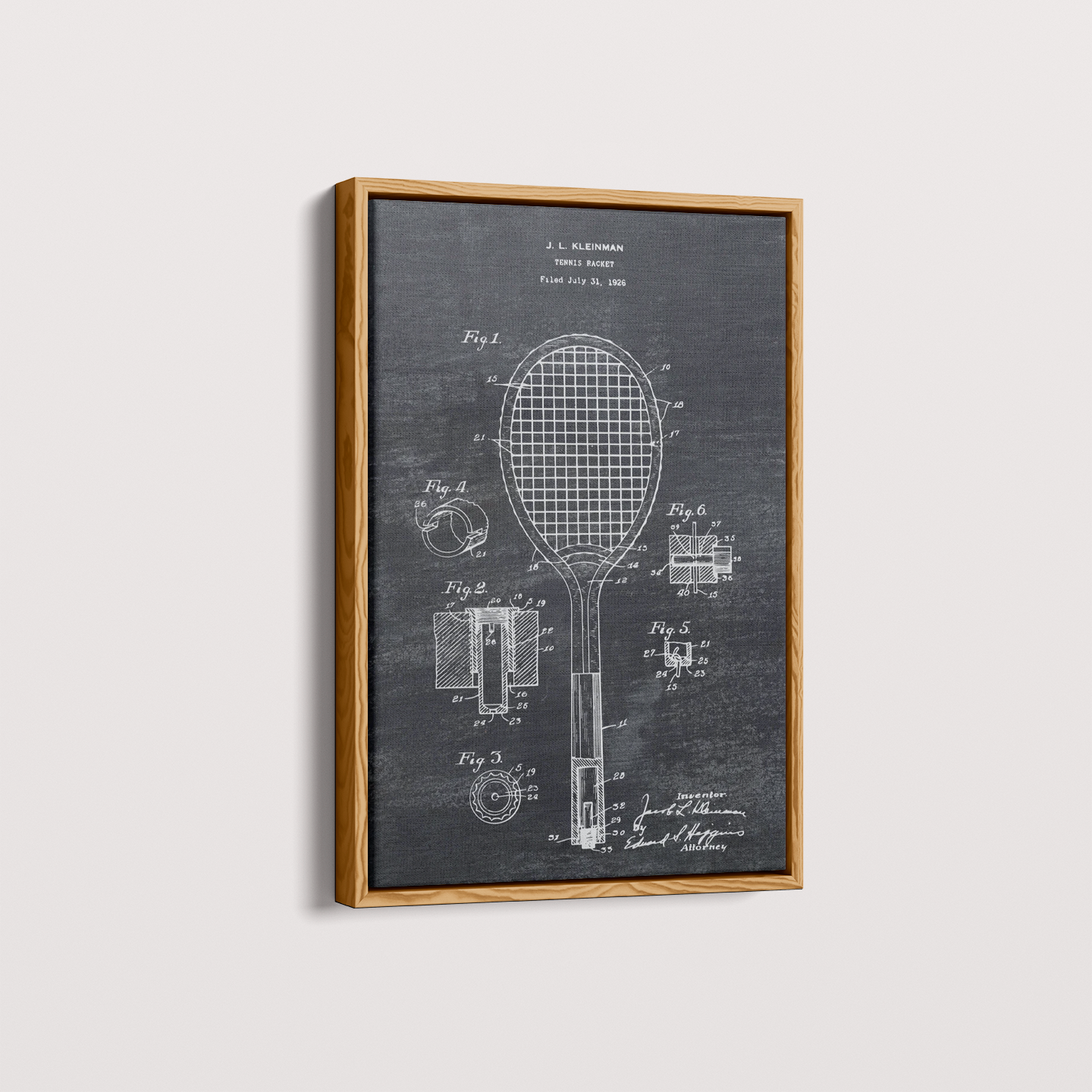 Quadro Patente Raquete de Tênis