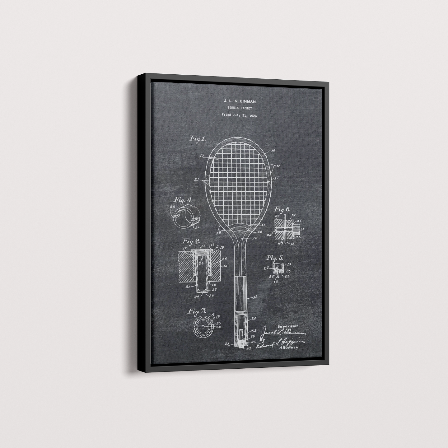 Quadro Patente Raquete de Tênis