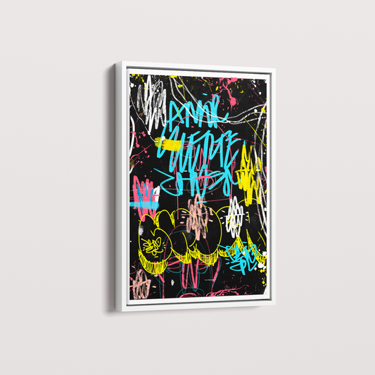 Quadro Abstrato Preto por Samuel Choer
