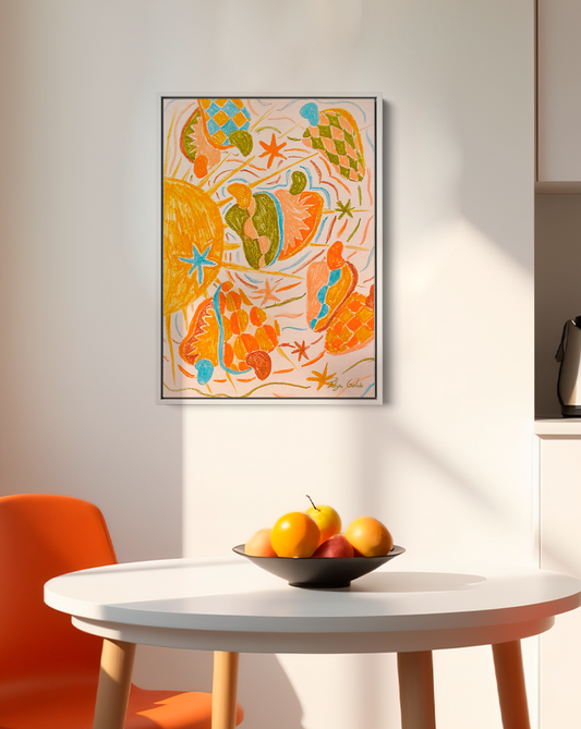 Quadro Noda de caju por Elizeu Galvão Tela Canvas tamanho A2 - Pronta Entrega