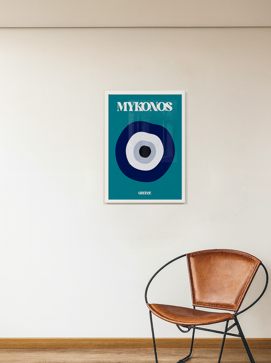 Quadro Mykonos tamanho A2 - Pronta Entrega