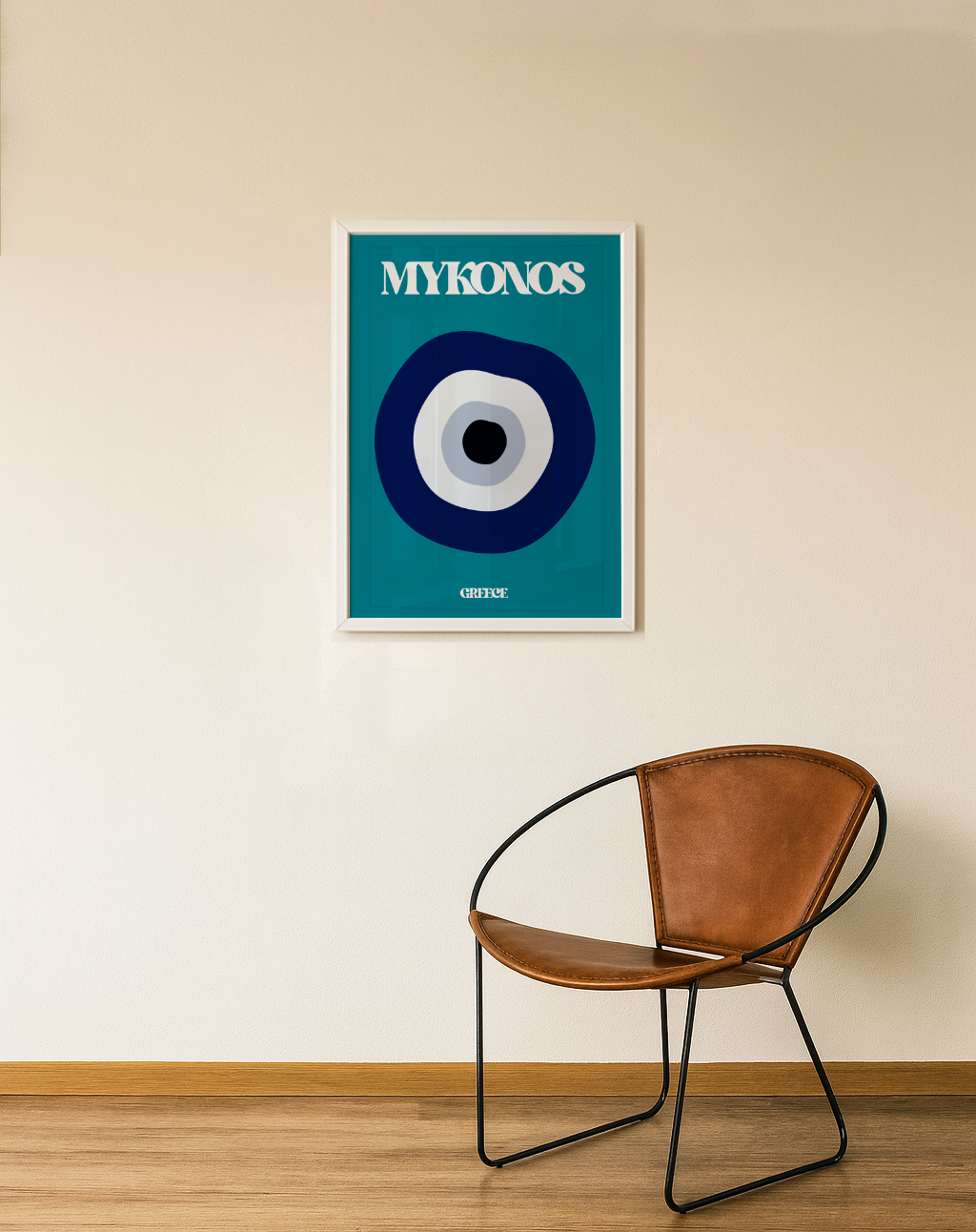 Quadro Mykonos tamanho A2 - Pronta Entrega