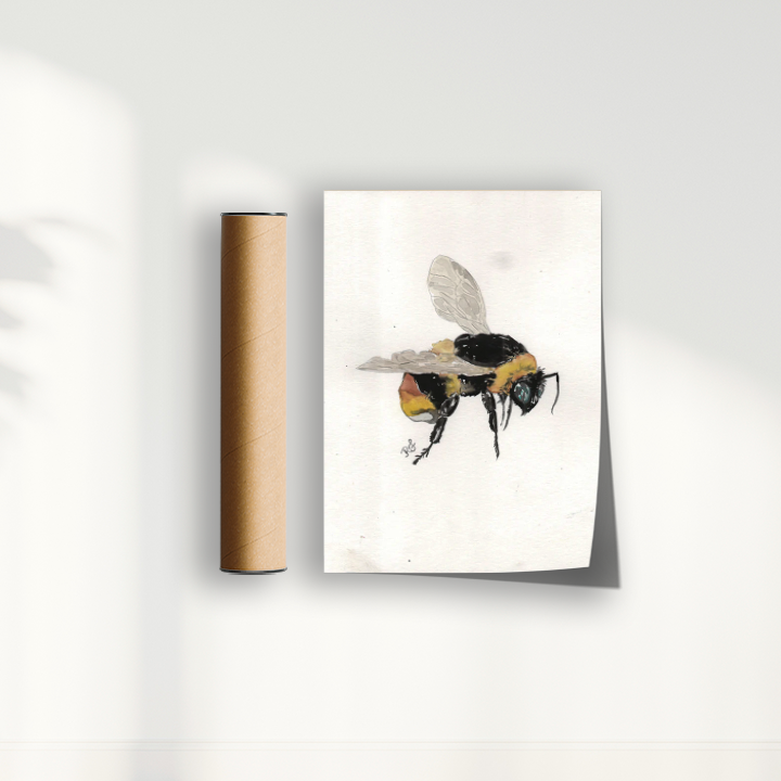 Quadro Abelha por aquarelando