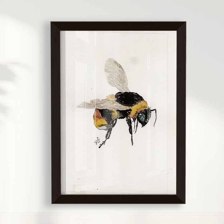 Quadro Abelha por aquarelando