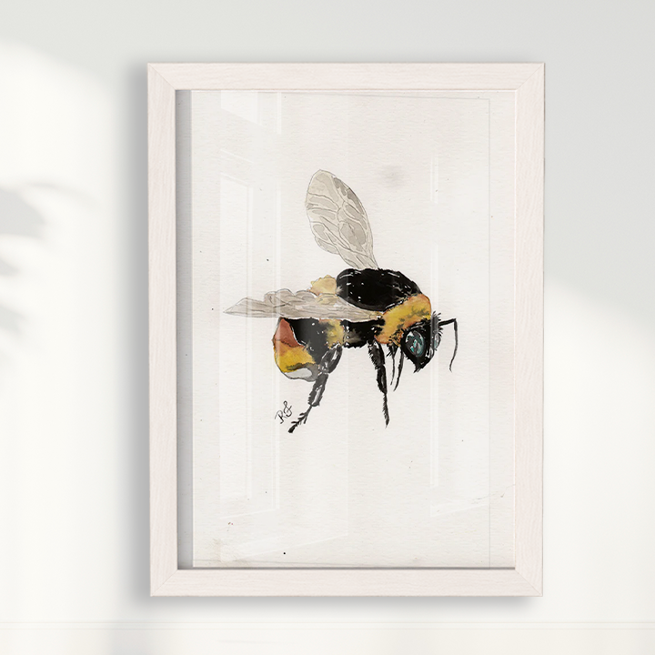 Quadro Abelha por aquarelando
