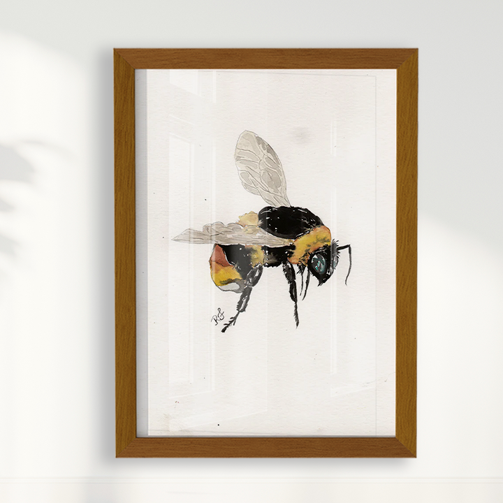 Quadro Abelha por aquarelando