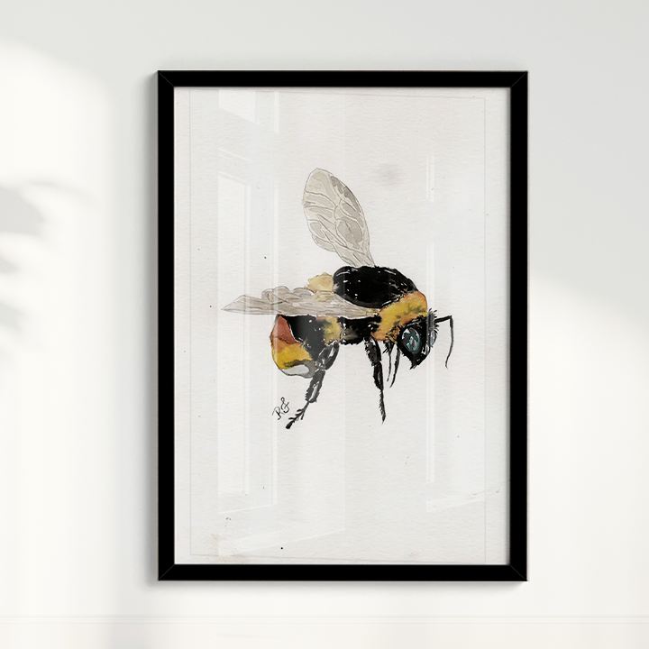 Quadro Abelha por aquarelando