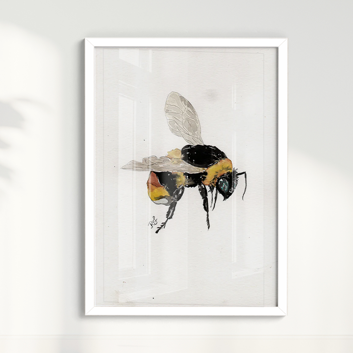 Quadro Abelha por aquarelando