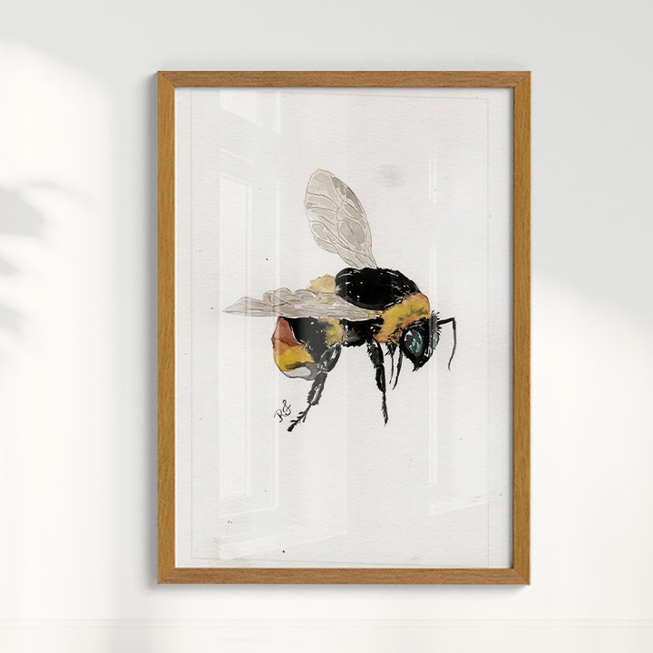 Quadro Abelha por aquarelando