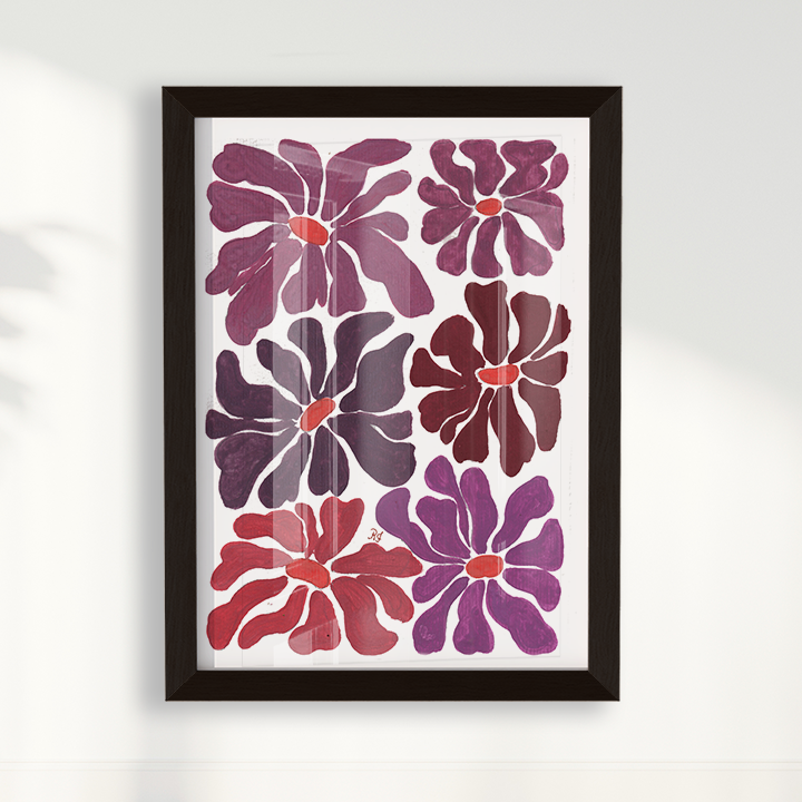 Quadro abstrato Floral IV por Aquarelando