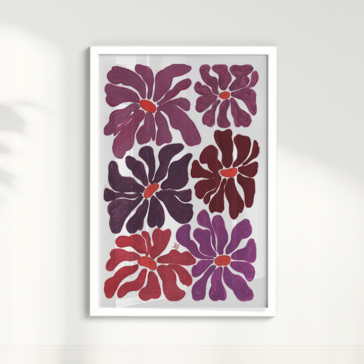 Quadro abstrato Floral IV por Aquarelando