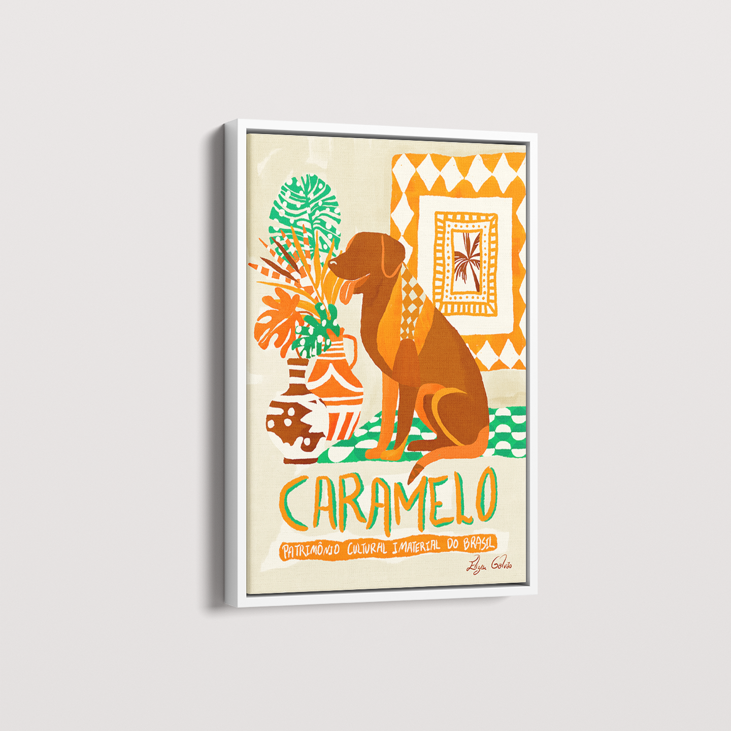 Quadro Cachorro caramelo por Elizeu Galvão