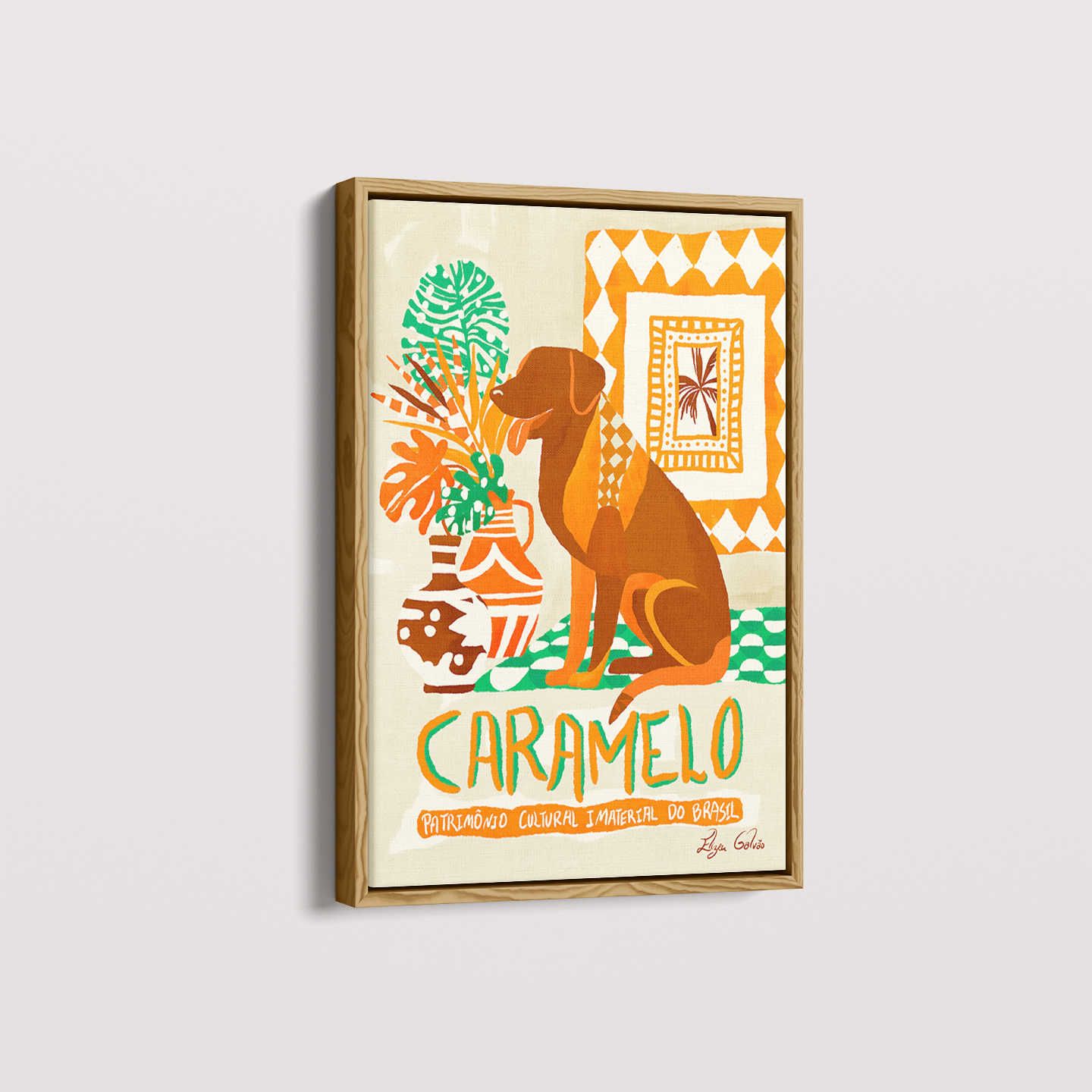 Quadro Cachorro caramelo por Elizeu Galvão