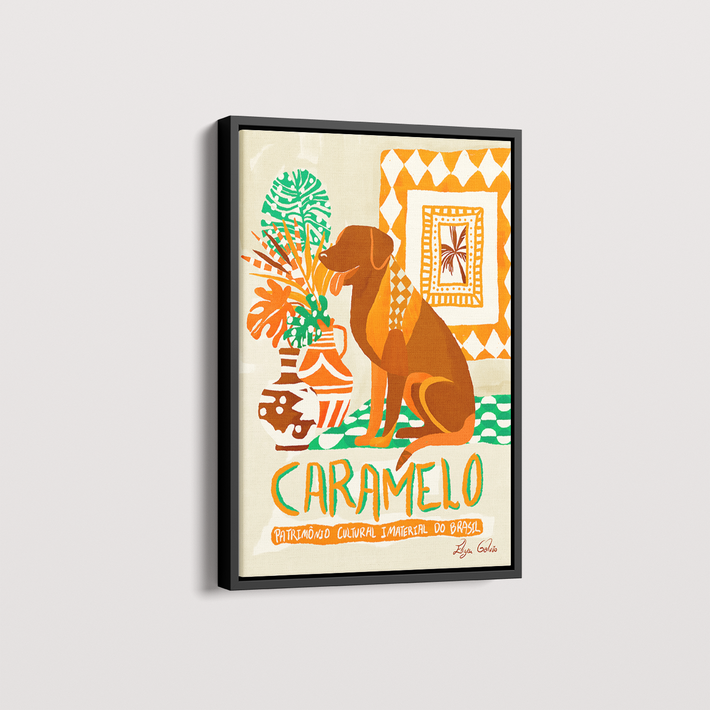 Quadro Cachorro caramelo por Elizeu Galvão