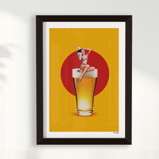 Quadro Pin-up Cerveja por Adoro Cores