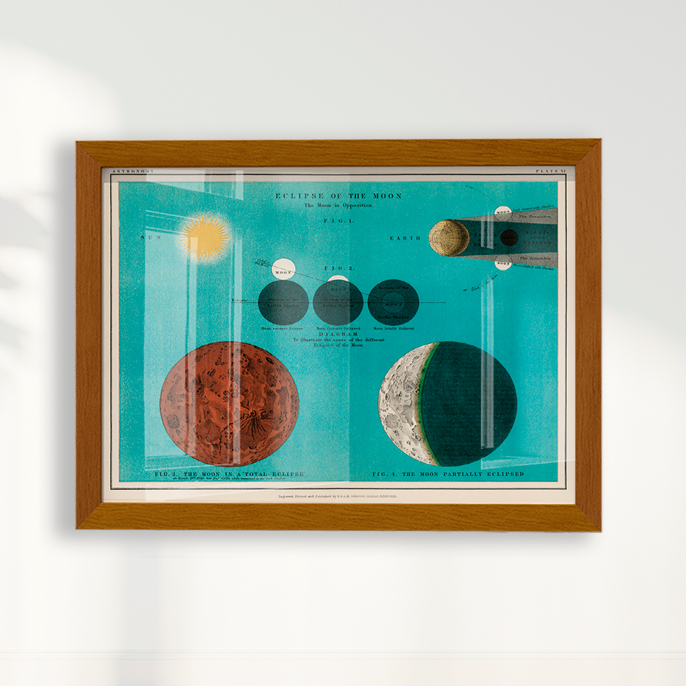 Quadro Eclipse da Lua Vintage